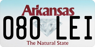 AR license plate 080LEI