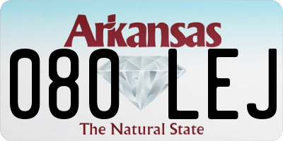 AR license plate 080LEJ