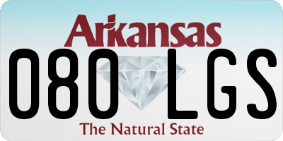 AR license plate 080LGS