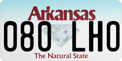 AR license plate 080LHO