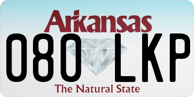 AR license plate 080LKP