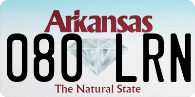 AR license plate 080LRN