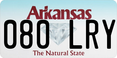 AR license plate 080LRY
