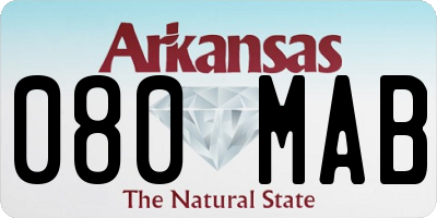 AR license plate 080MAB