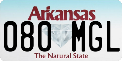 AR license plate 080MGL