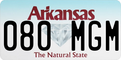 AR license plate 080MGM