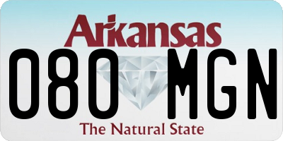 AR license plate 080MGN