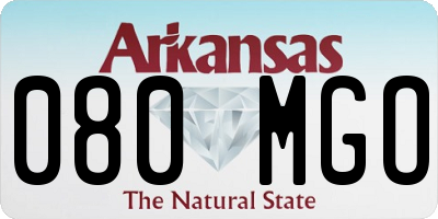 AR license plate 080MGO