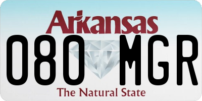 AR license plate 080MGR