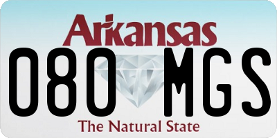 AR license plate 080MGS