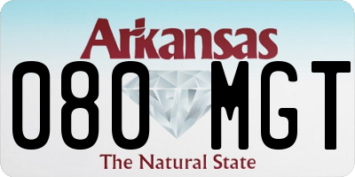 AR license plate 080MGT