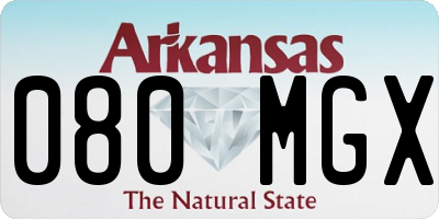AR license plate 080MGX