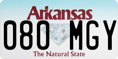 AR license plate 080MGY