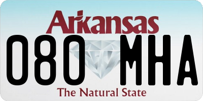 AR license plate 080MHA