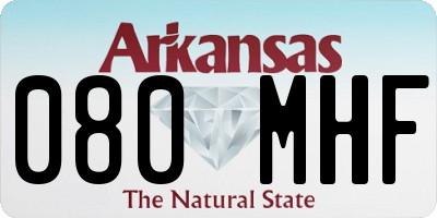 AR license plate 080MHF