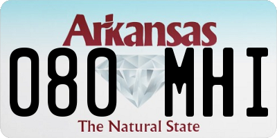 AR license plate 080MHI