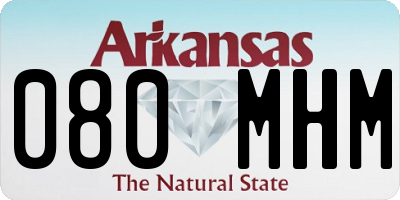AR license plate 080MHM