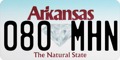 AR license plate 080MHN