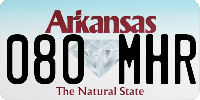AR license plate 080MHR