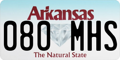 AR license plate 080MHS