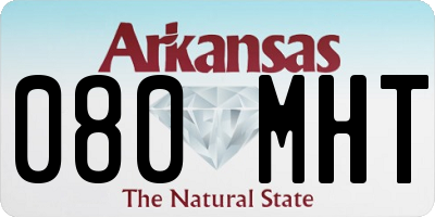 AR license plate 080MHT
