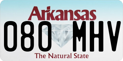 AR license plate 080MHV