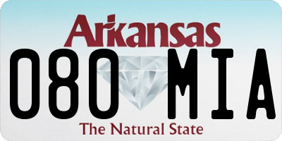 AR license plate 080MIA