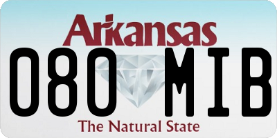 AR license plate 080MIB