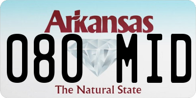 AR license plate 080MID