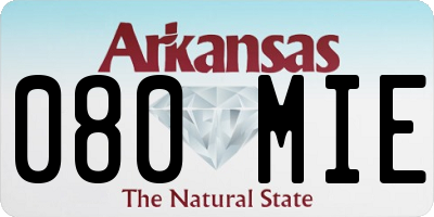 AR license plate 080MIE