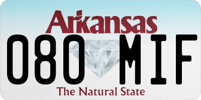AR license plate 080MIF
