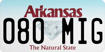 AR license plate 080MIG