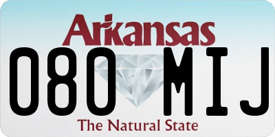 AR license plate 080MIJ