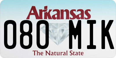 AR license plate 080MIK