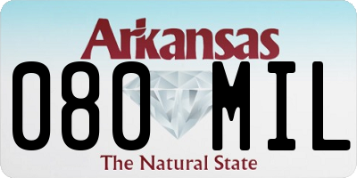 AR license plate 080MIL
