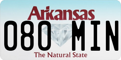 AR license plate 080MIN
