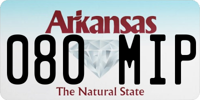 AR license plate 080MIP