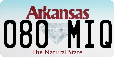 AR license plate 080MIQ