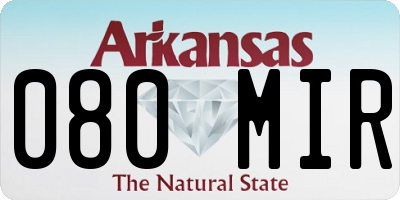 AR license plate 080MIR