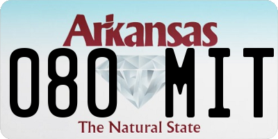 AR license plate 080MIT