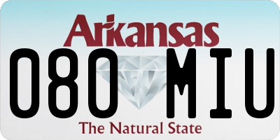 AR license plate 080MIU