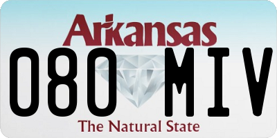 AR license plate 080MIV