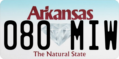 AR license plate 080MIW