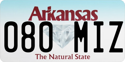AR license plate 080MIZ
