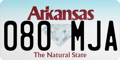 AR license plate 080MJA