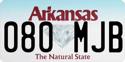 AR license plate 080MJB
