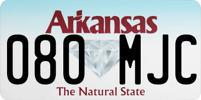 AR license plate 080MJC