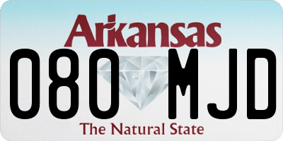 AR license plate 080MJD