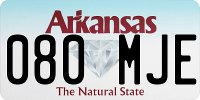 AR license plate 080MJE