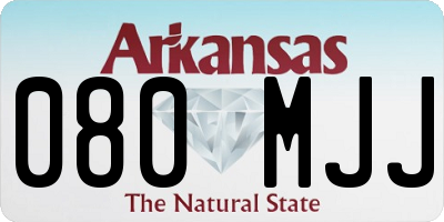 AR license plate 080MJJ